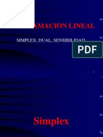 PROGRAMACION LINEAL Simplex Dual Sensibilidad