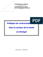 Politique de Contractualisation Dans Le Secteur de La Santé Au Sénégal