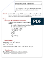 Volumetric Analysis Procedure