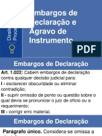 Embargos de Declaração e Agravo de Instrumento