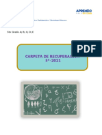 5° Carpeta de Recuperacion 2021