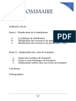 (MFE) Planification Et Optimisation de Logistique de Distribution