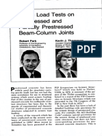Cyclic Load Tests On Prestressed and Partially Prestressed Beam-Column Joints PARK & THOMPSON