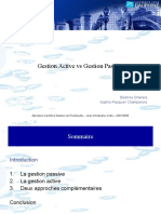 Gestion Active Vs Gestion Passive: Béatrice Gherara Sophie Pasquier Champenois