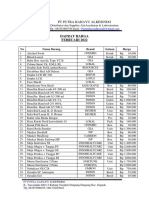 PT Putra Rahayu Alkesindo: Dafrat Harga Februari 2022