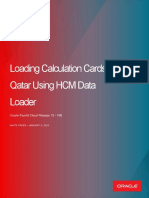 Loading Calculation Cards For Qatar Using HCM Data Loader: Oracle Payroll Cloud Release 13 / 19B