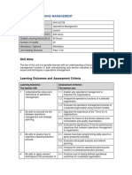 L6 Operations Management Specs