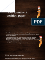 How To Make A Position Paper