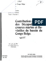 Contribution À L'étude Des Décapodes Ma Croures Marins Et Flu Viatiles Du Bassin Du Congo Belge