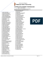 List of Qualifiers For Academic Year2022-2023