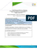 Guía de Actividades y Rúbrica de Evaluación - Unidad 2 - Fase 3 - Problemática A Investigar