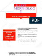 Karst Geomorpholog Y: Work of Underground Water