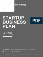 Startup Business Plan: (YEAR)