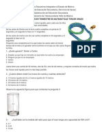 Examen Del Tercer Trimestre de Matemáticas Tercer Grado