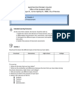 Assessment in Learning