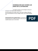 Tipos de Discriminación Que Sufren Los Peruanos en El Extranjero