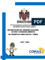 Implementación Del Programa Educación, Cultura y Ciudadanía Ambiental Del Distrito de Comas (Educca - Comas) 2017-2022