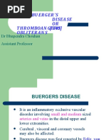 Bu Erger 'S Disea Se OR Thromboan Gitis Obliter An S (TAO) : DR Bhupendra Chouhan Assistant Professor