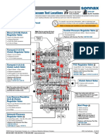 Critical Wear Areas & Vacuum Test Locations: Main Control Valve Body - Front 6F35, Gen. 1 Shown