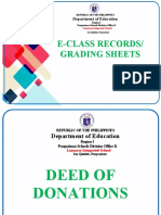 E-Class Records/ Grading Sheets: Department of Education