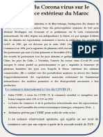 L'impact Du COVID 19 Sur Le Commerce Extérieur Du Maroc FRANCAIS