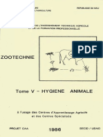 Zootechnie Tome V - Hygiene Animale - Usaid