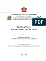 Plan Anual de Psicología - IE GCH