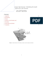 Electron Spin Resonance Spectroscopy: Calculating The Land e G-Factor For A Free Electron