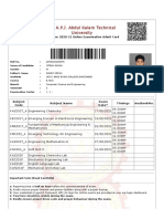 Admit Card 2019-20 Odd-Sem