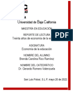 RL1 Treinta Años de Economia de La Educación