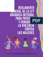 Reglamento General de La Ley Orgánica Integral para Prevenir Y Erradicar La Violencia Contra Las Mujeres