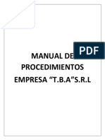 Ejemplo de Manual de Procedimientos 2022