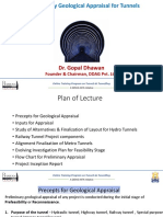 Preliminary Geological Appraisal For Tunnels - Presentation