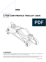 2 Ton Low Profile Trolley Jack: Owner'S Manual