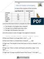 Problem Solving - The Cat Family (Standard) : Name Date