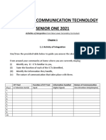 Information Communication Technology Senior One 2021: 1.1 Activity of Integration