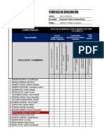 Rúbrica de EDUC. FÍSIC - 2° A