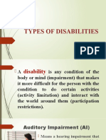 Types of Disabilities