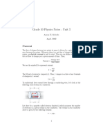 Grade 10 Physics Notes - Unit 3: Current