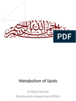 Metabolism of Lipids