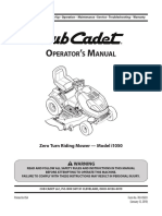 Cub Cadet I1050 Zero Turn Riding Mower Operators Manual EN