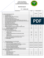 Monthly Report: Municipal Nutrition Committee