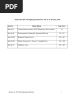 Minutes For 260 Meeting Registration Board Held On 28-29 June, 2016