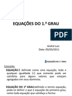 Equações 1 e 2 Grau