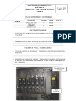 Mantenimiento Trimestral Tableros de Fuerza y Control