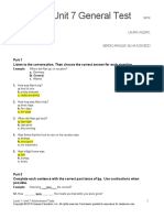 Unit 7 General Test: Listen To The Conversation. Then Choose The Correct Answer For Each Question