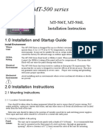 MT-500 Series: MT-506T, MT-506L Installation Instruction 1.0 Installation and Startup Guide