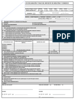 Formulario Único Nacional de Declaración y Pago Del Impuesto de Industria y Comercio e Instructivo para Portal