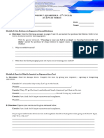 English 7 (Quarter 3 - 2 Cycle) Activity Sheet