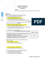 Group Assignment 2 (Week 8 / Session 12) (120 Minutes) A. Listening Skill 1-6 (18 Points)